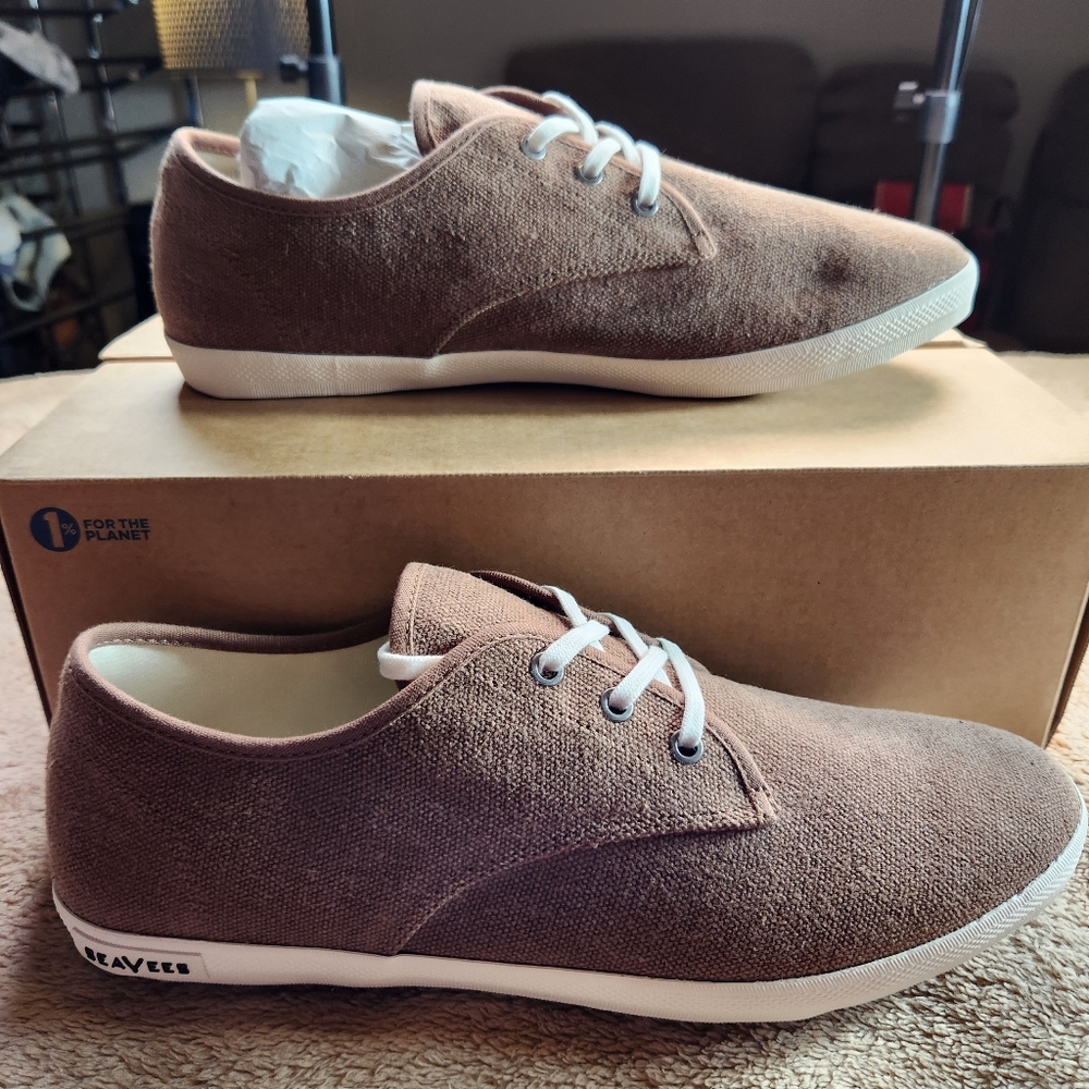 SeaVees Men's New With Box Sixty Six Jungmaven Coyote Hemp Canvas Sneaker S 13